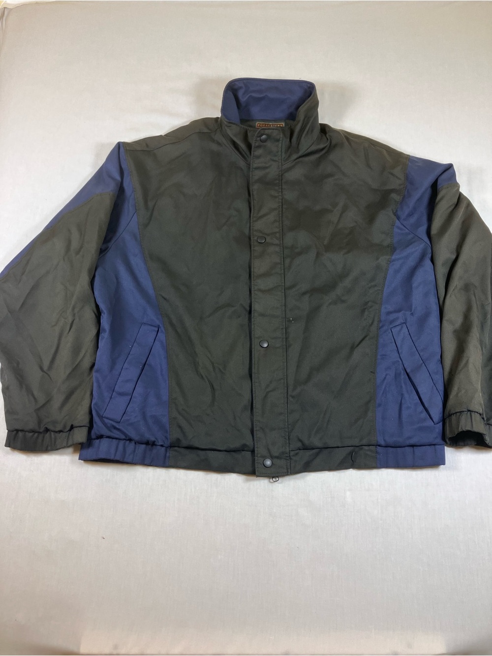 Vintage Men's Two-Tone Black & Navy Lightweight Jacket